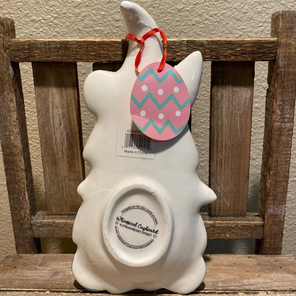 Easter Bunny Gnome Spoon Rest, Gnome Holding An Easter Egg Ceramic Spoon Rest - Picture 13 of 16